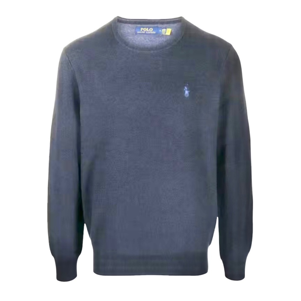 NWT Polo Ralph Lauren Men's Artist BLUE Heather Crewneck 100% Cotton Sweater 4XL